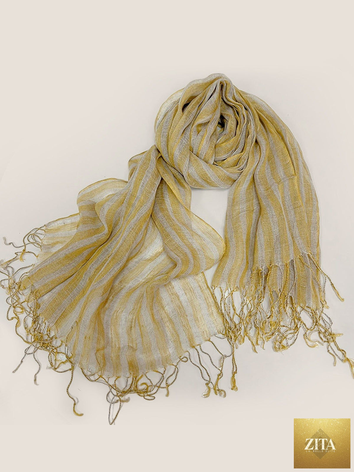 Linen Checkered Lightweight Scarf