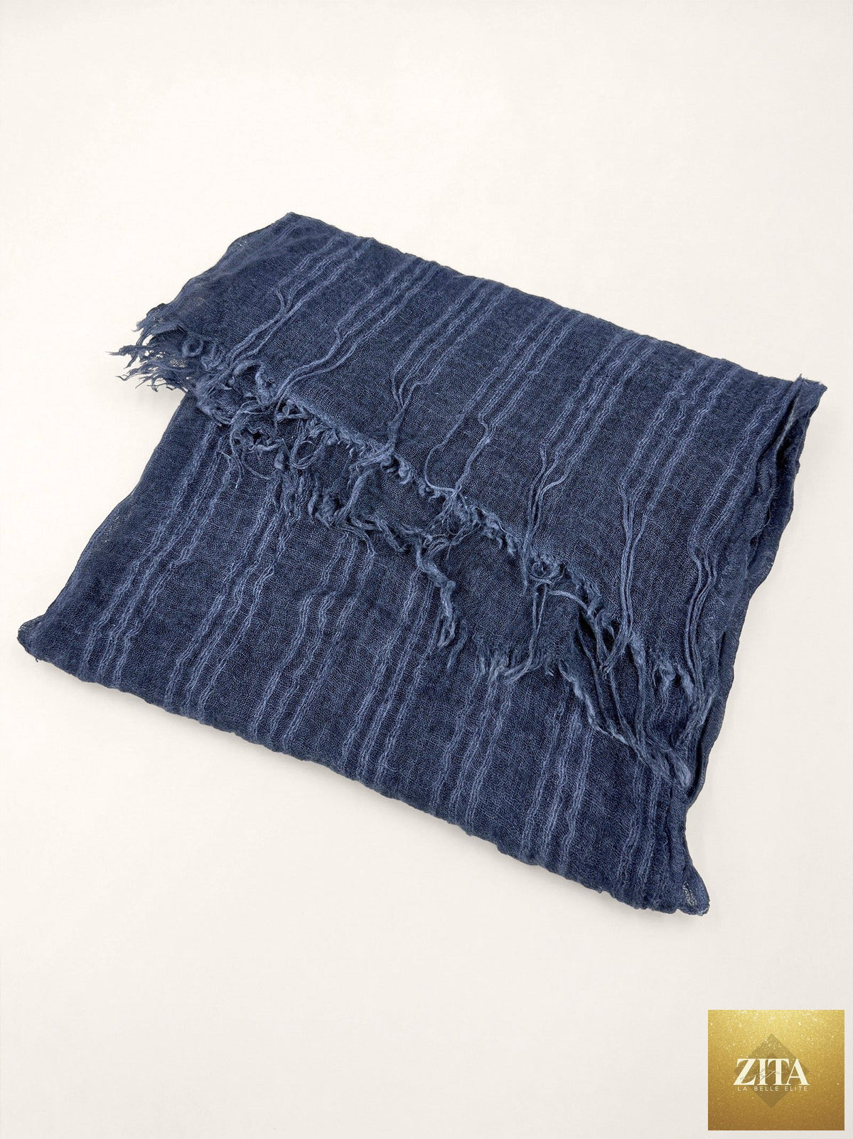 Airy Wool Fringed Scarf