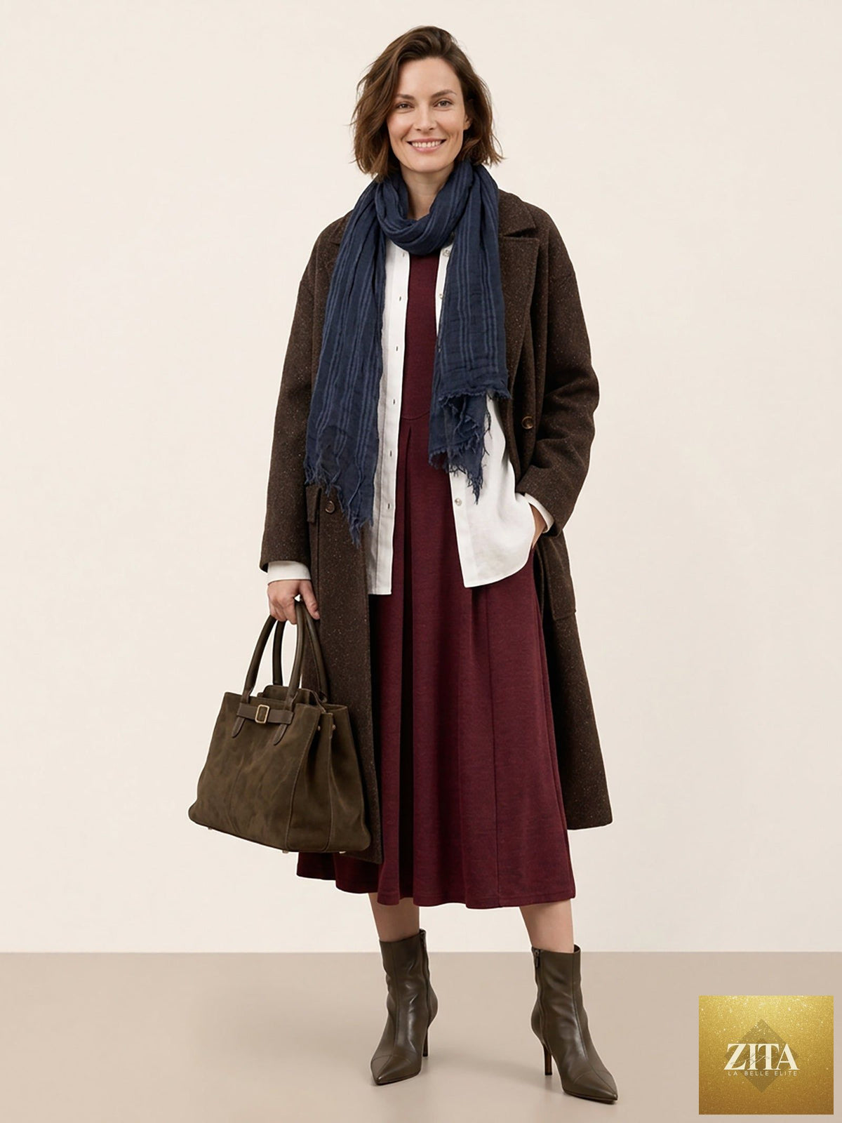 Airy Wool Fringed Scarf