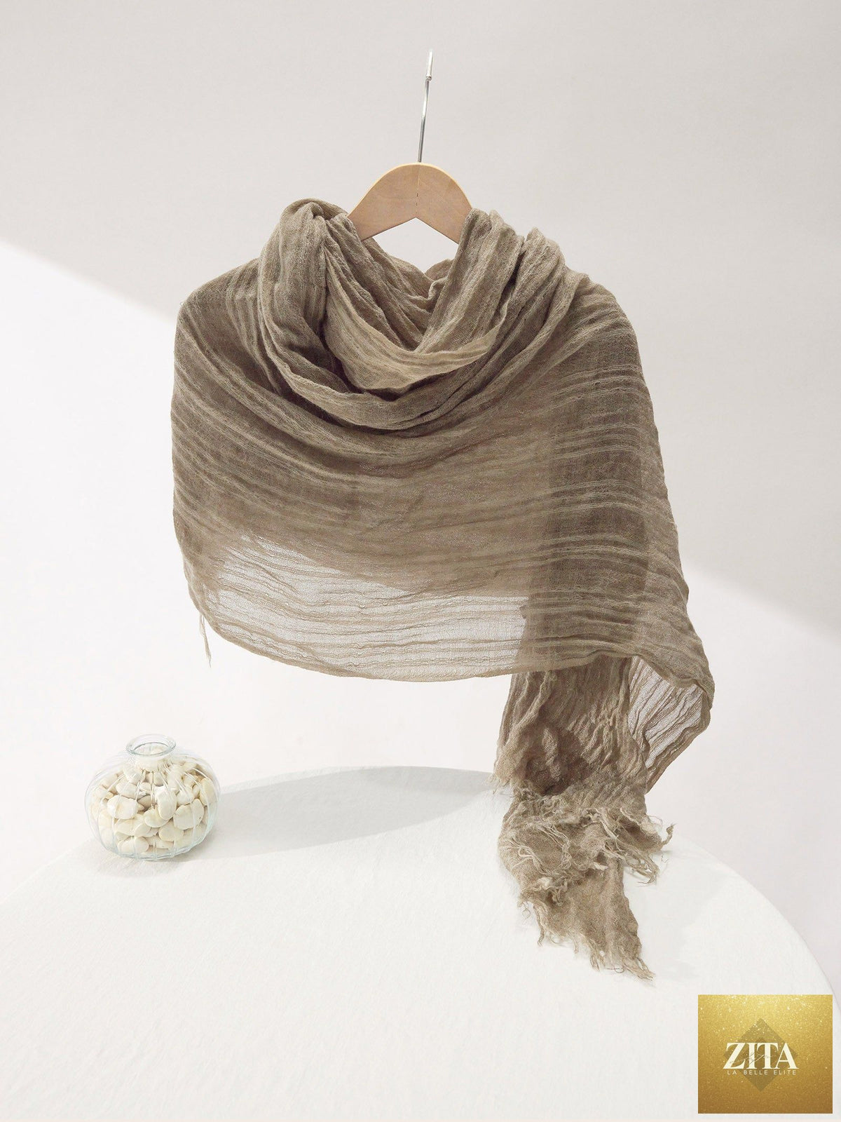 Wool Tonal Stripe Scarf