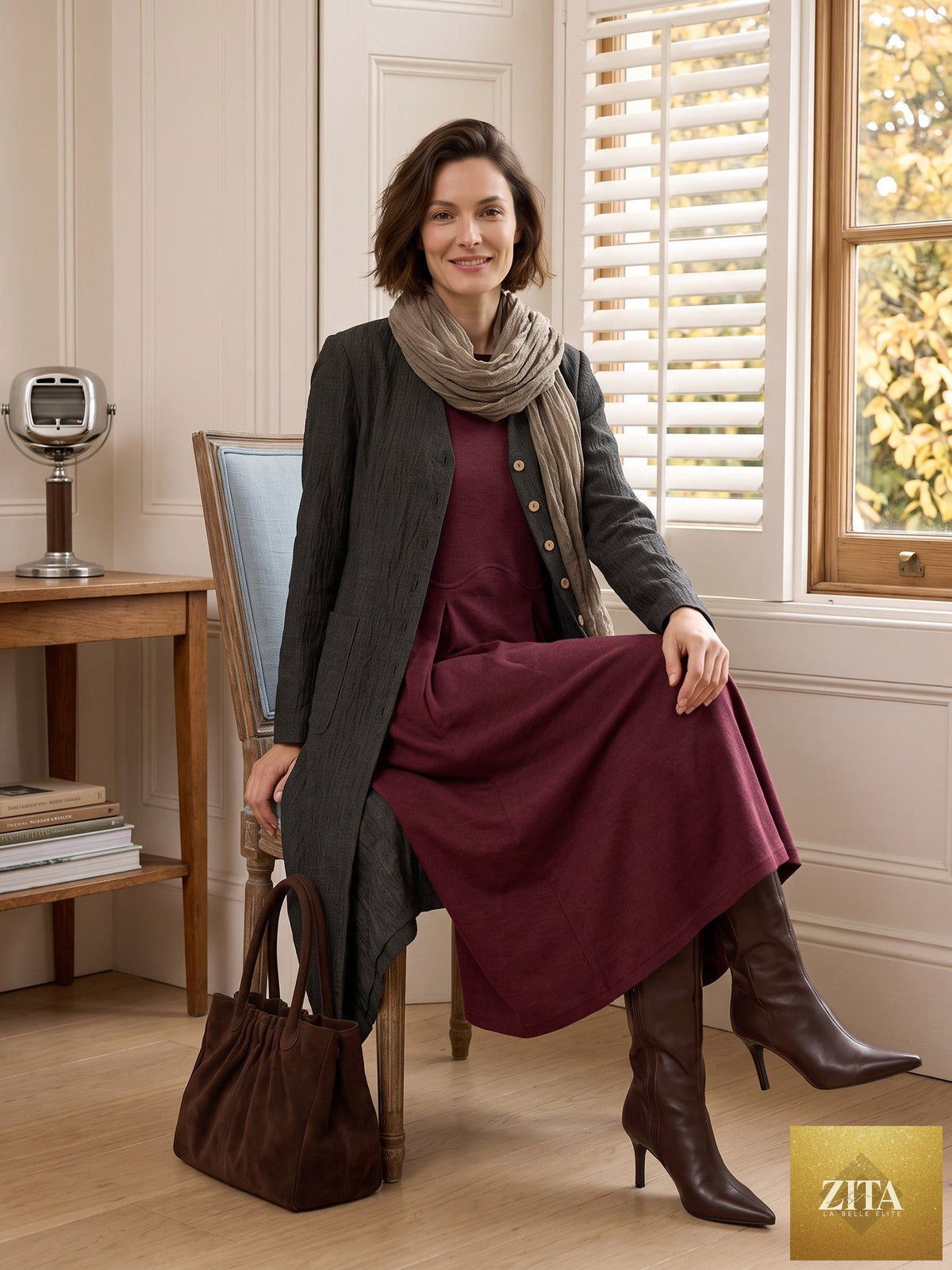 Wool Tonal Stripe Scarf