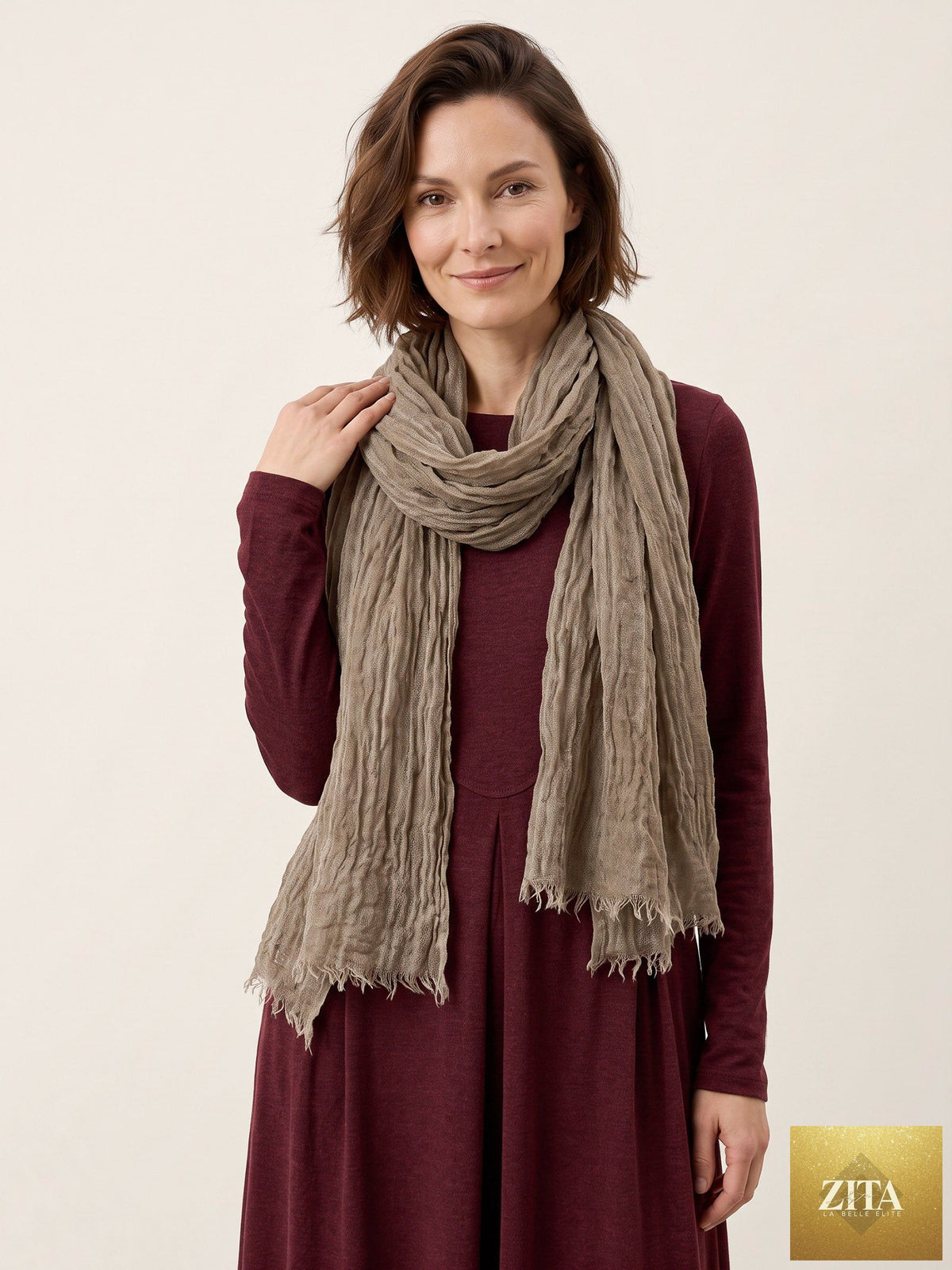 Wool Tonal Stripe Scarf