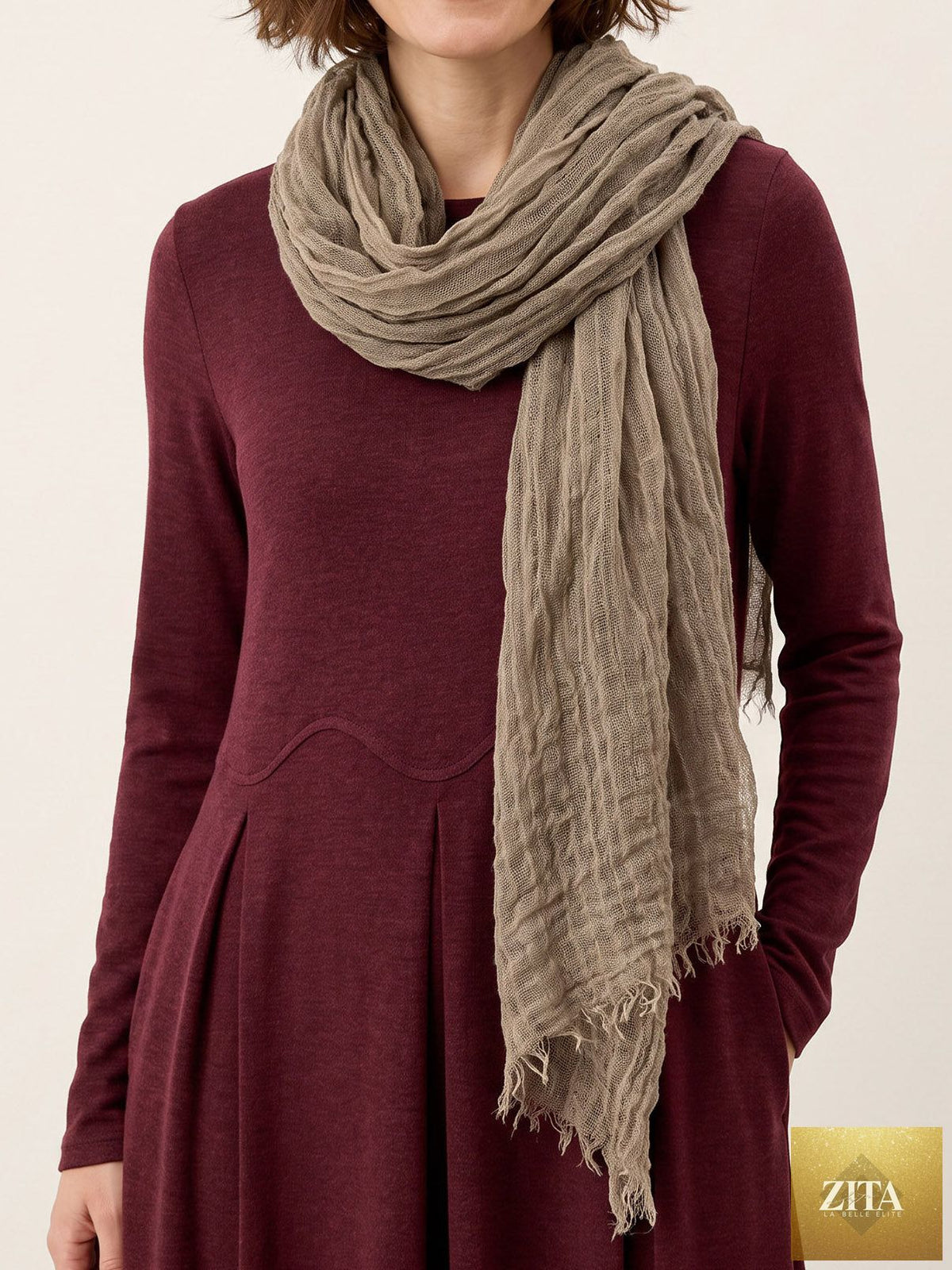 Wool Tonal Stripe Scarf