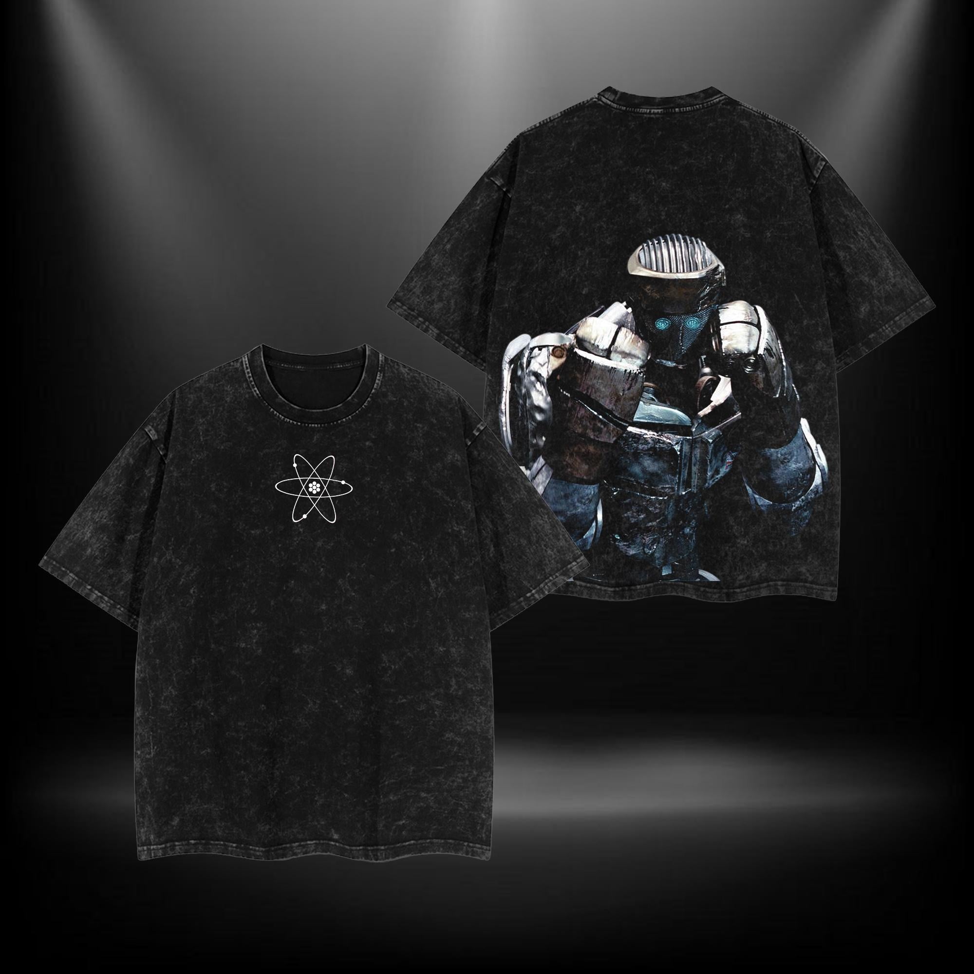 Atom-Inspired Robot T-Shirt – Sci-Fi Graphic Tee for Movie Fans, Oversized or Regular Fit Men’s Casual Shirt