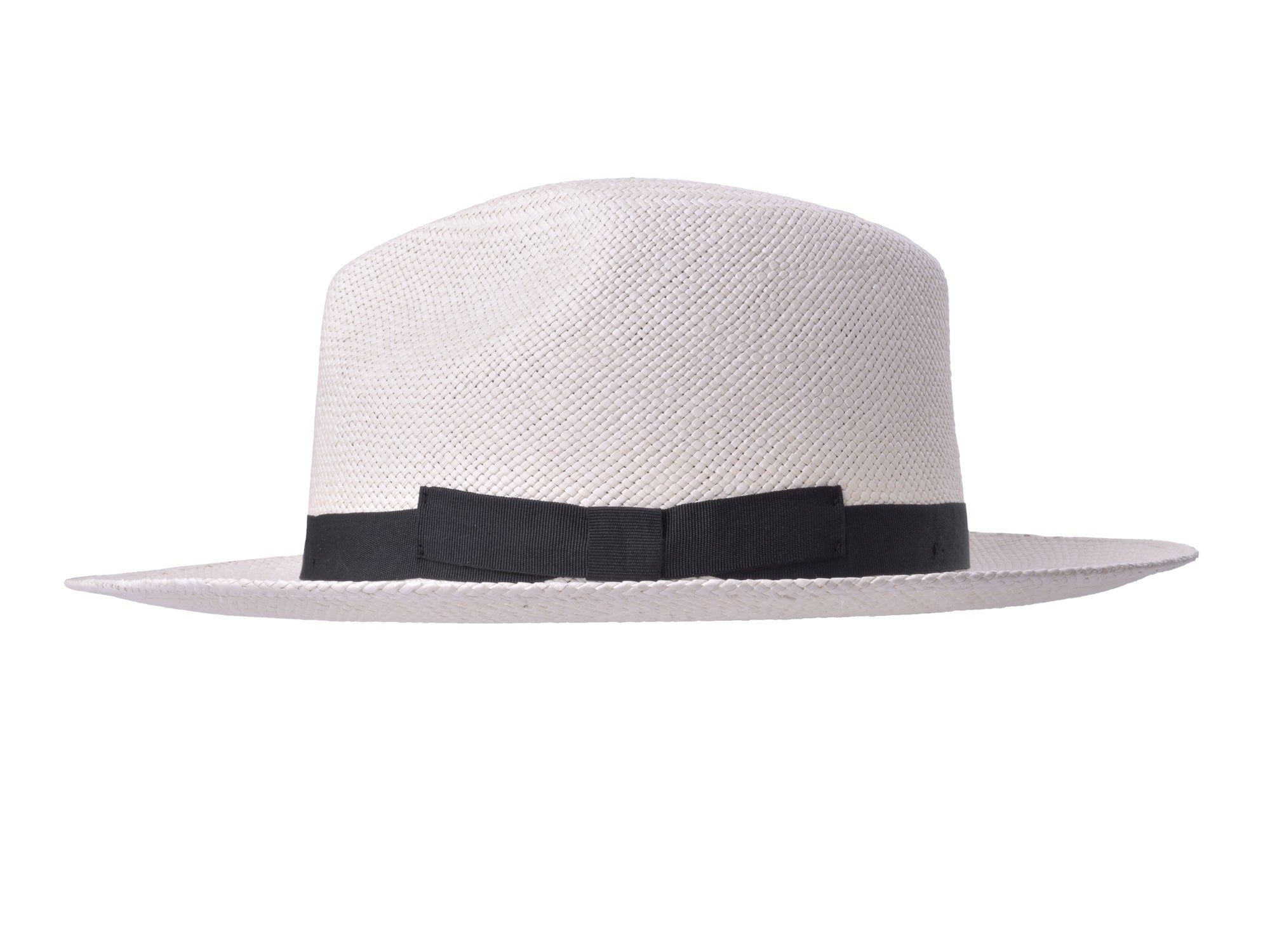 Natural beige Panama fedora hat by Bigalli Hats USA featuring a wide brim and classic design.
