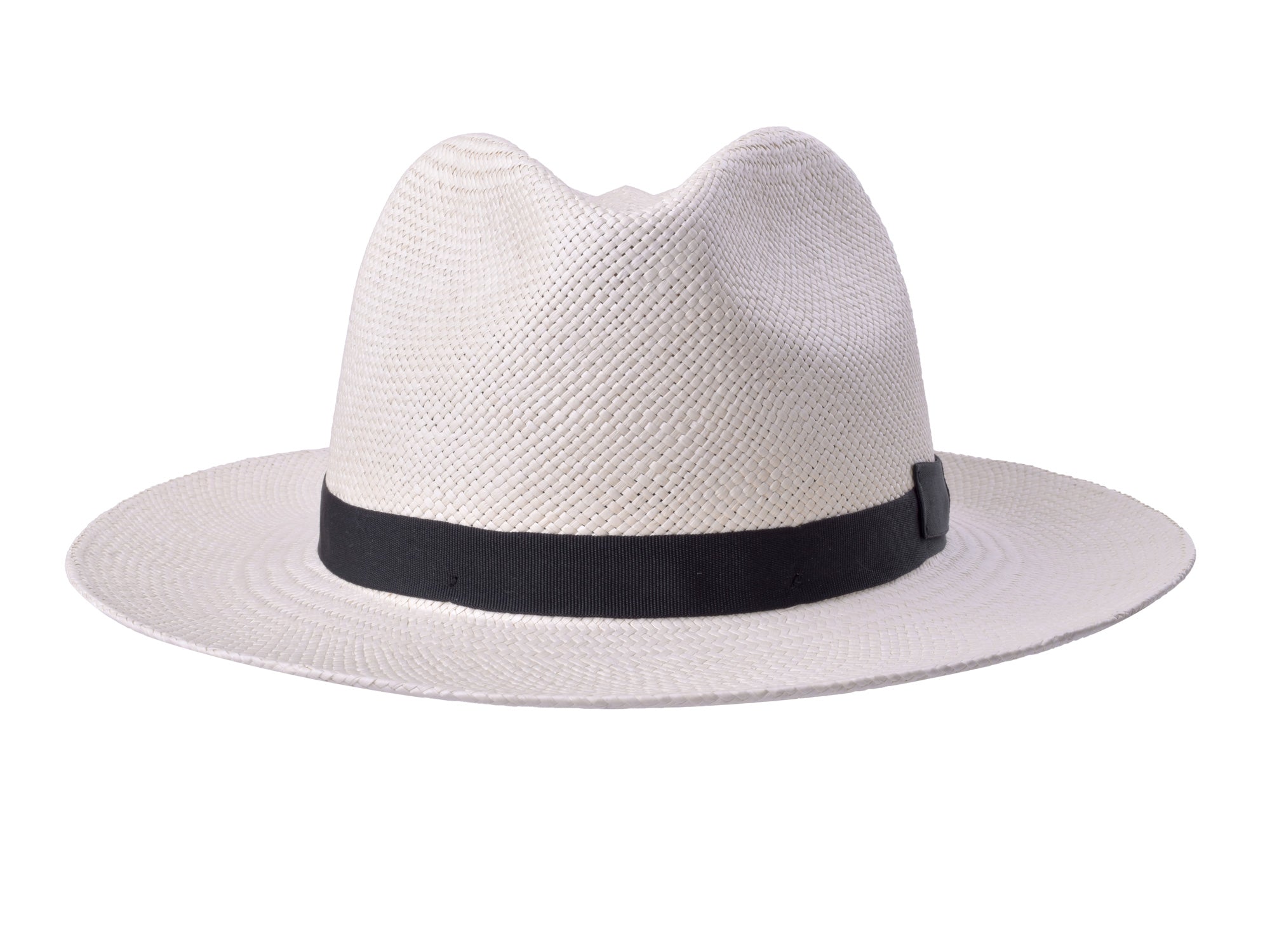 Natural beige Panama Fedora hat from Bigalli Hats USA with a classic wide brim and stylish woven design.