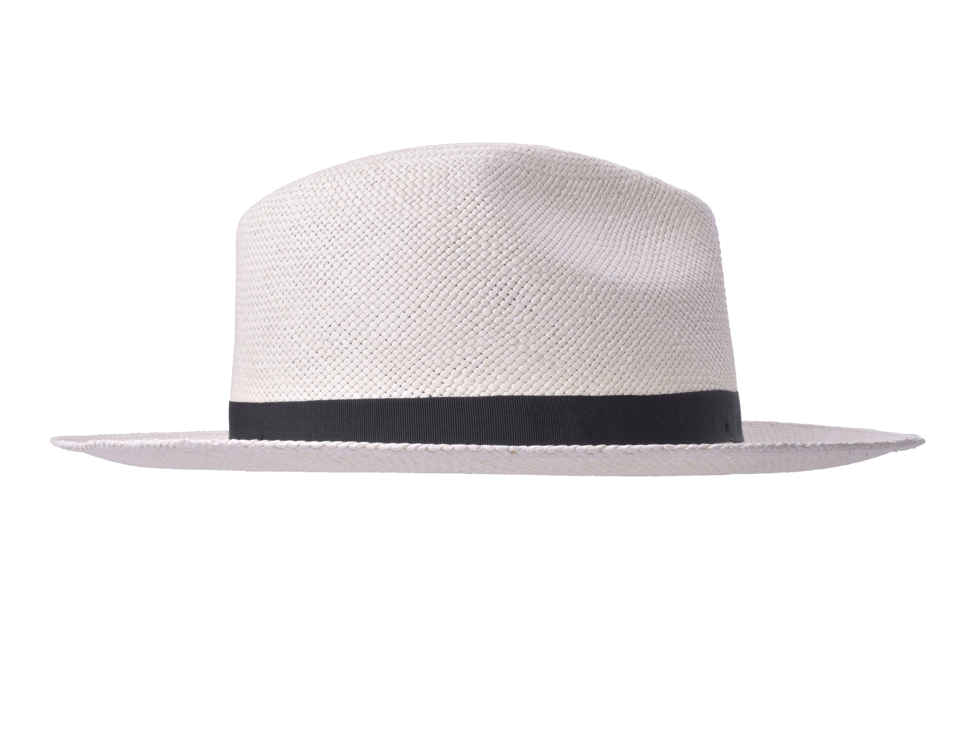 Natural beige Panama fedora hat by Bigalli Hats USA with a wide brim and stylish band, perfect for sun protection and fashion.