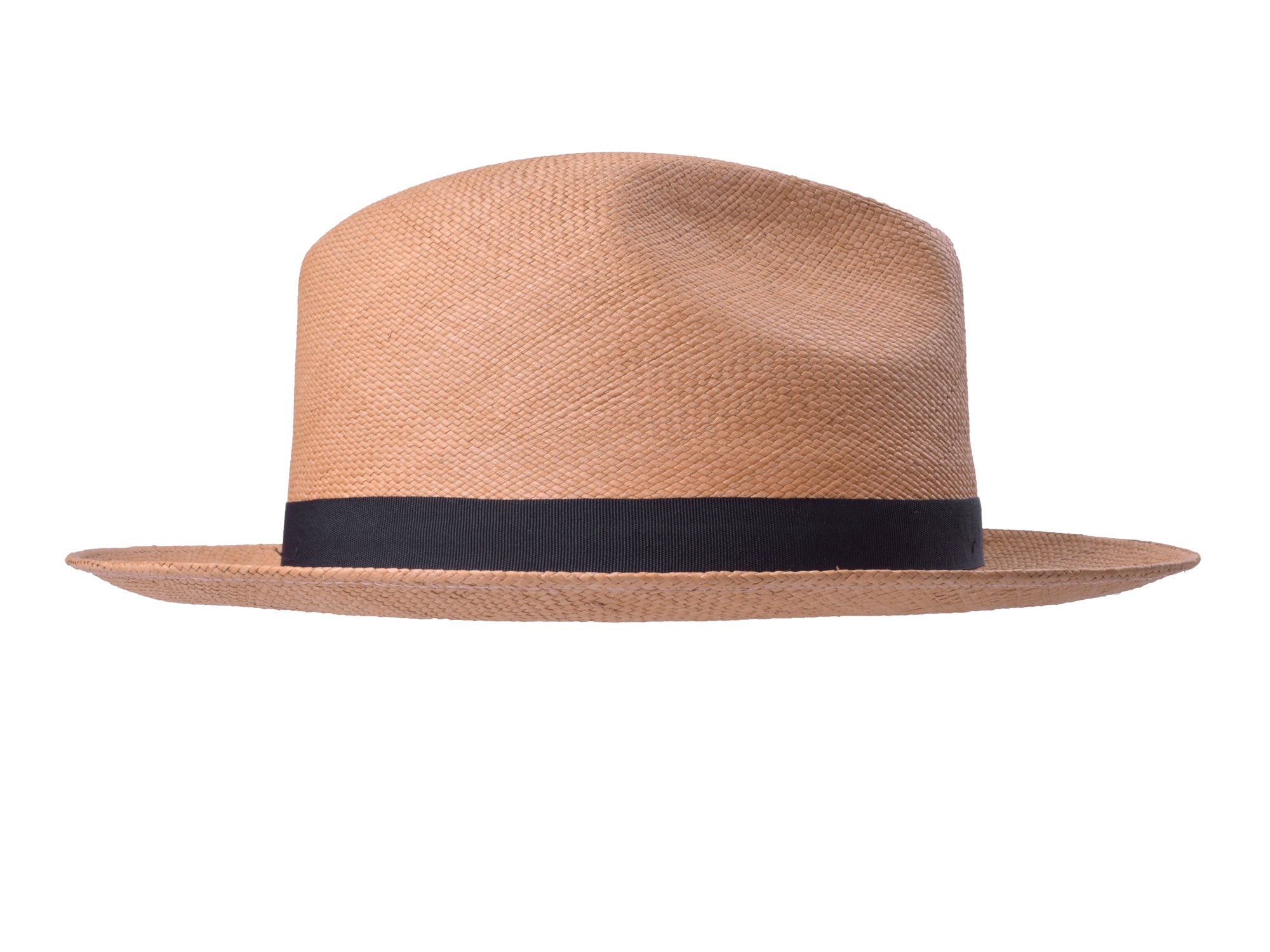 Bigalli Hats USA Panama Fedora Hat Dante in putty color, featuring a classic wide brim and stylish band.