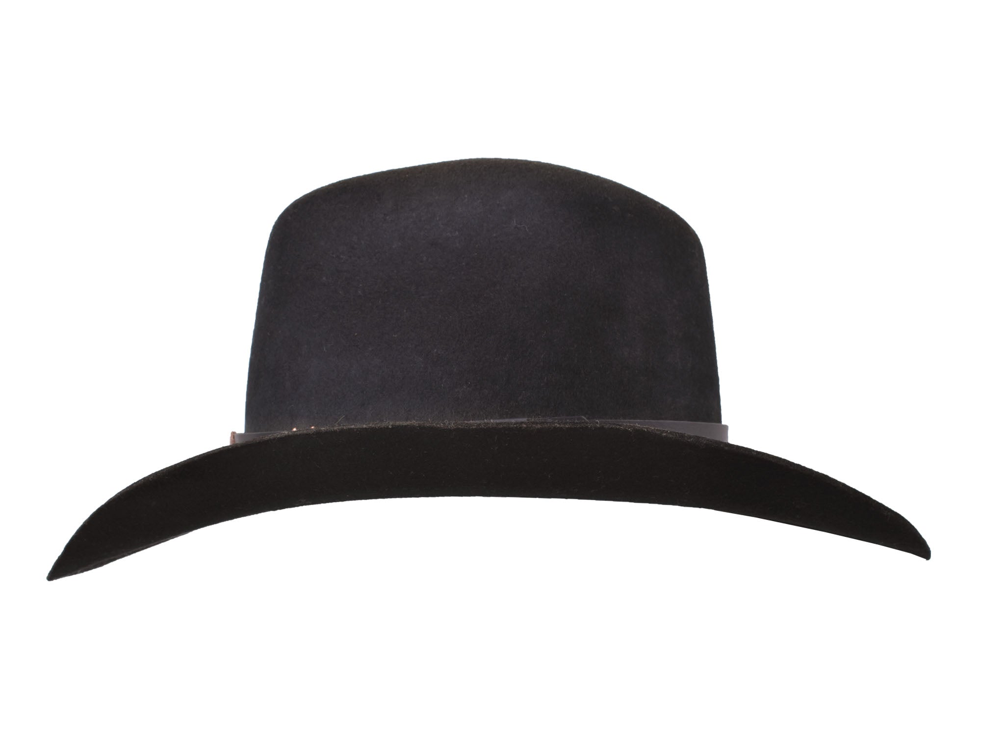 Bigalli Hats USA outdoor Merino wool felt cattleman hat in rustler style, shown in black with wide brim and classic design.