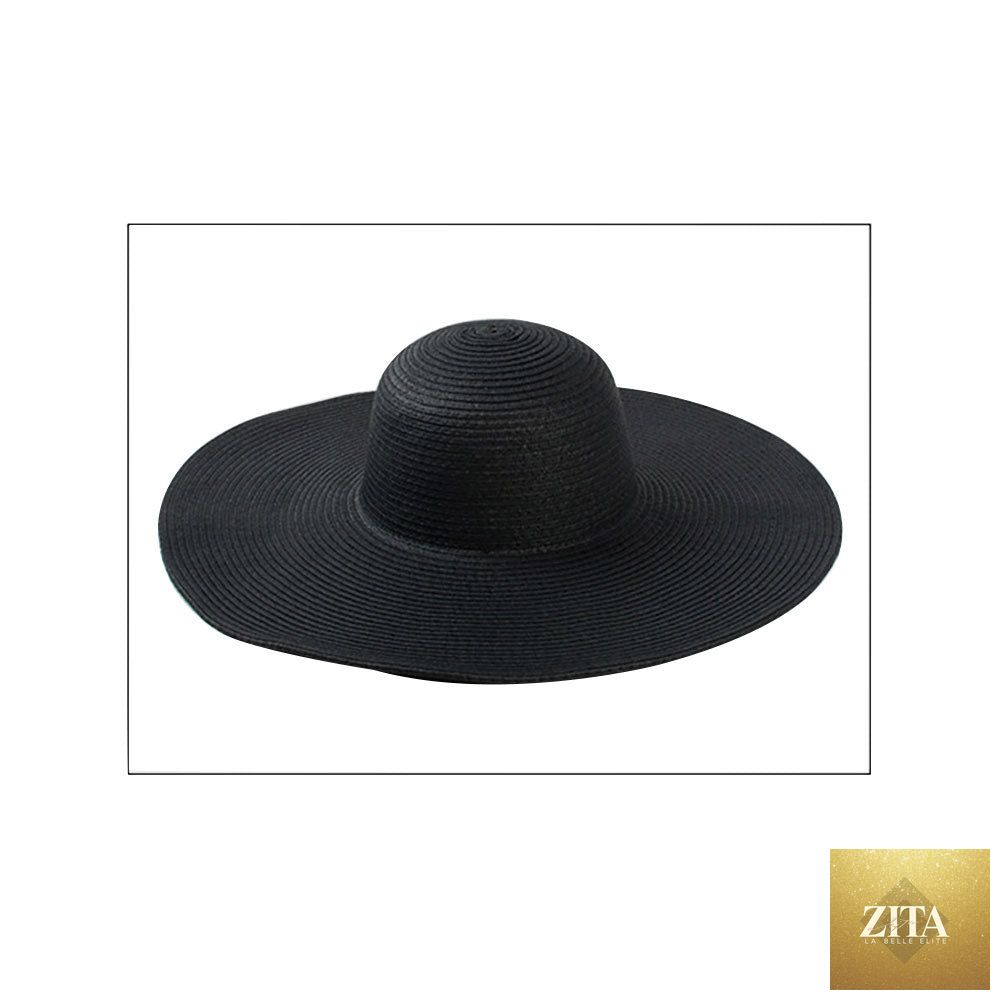 Women's Solid Floppy Straw Sun Hat