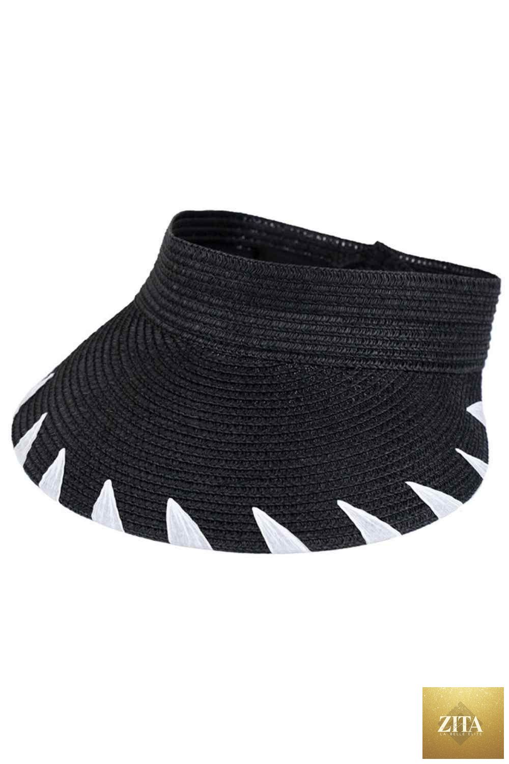 Handmade Edge Detailed Roll Up Sun Hat Visor