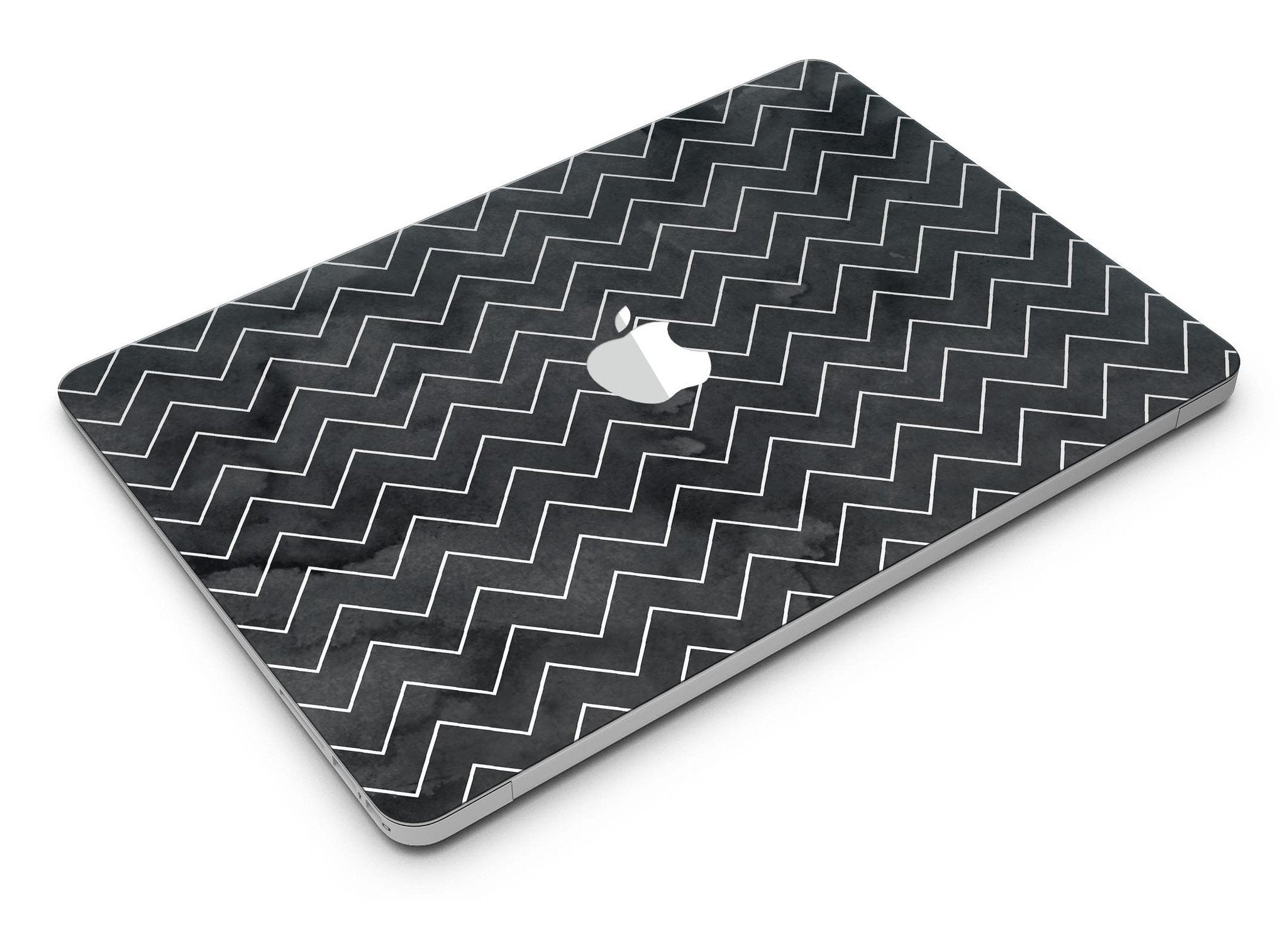 Black Watercolor with White Chevron - MacBook Air Skin Kit Blue Leto