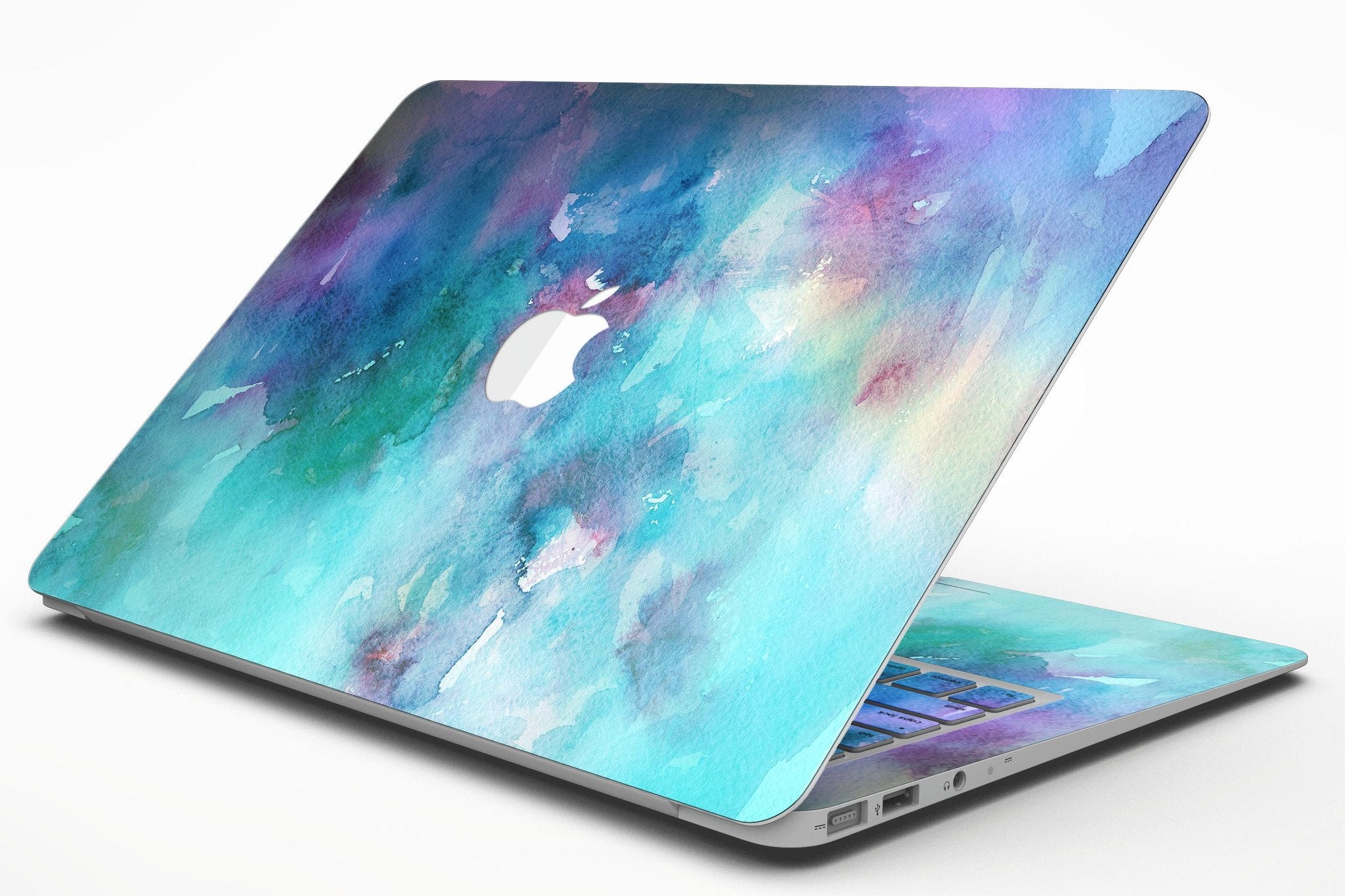 Bright Absorbed Watercolor Texture - MacBook Air Skin Kit Blue Leto