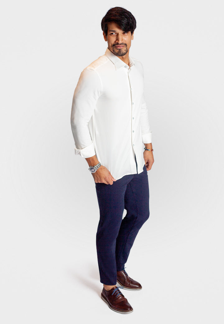 Buki Cinqo 'Single Shot' Long Sleeve Shirt - White