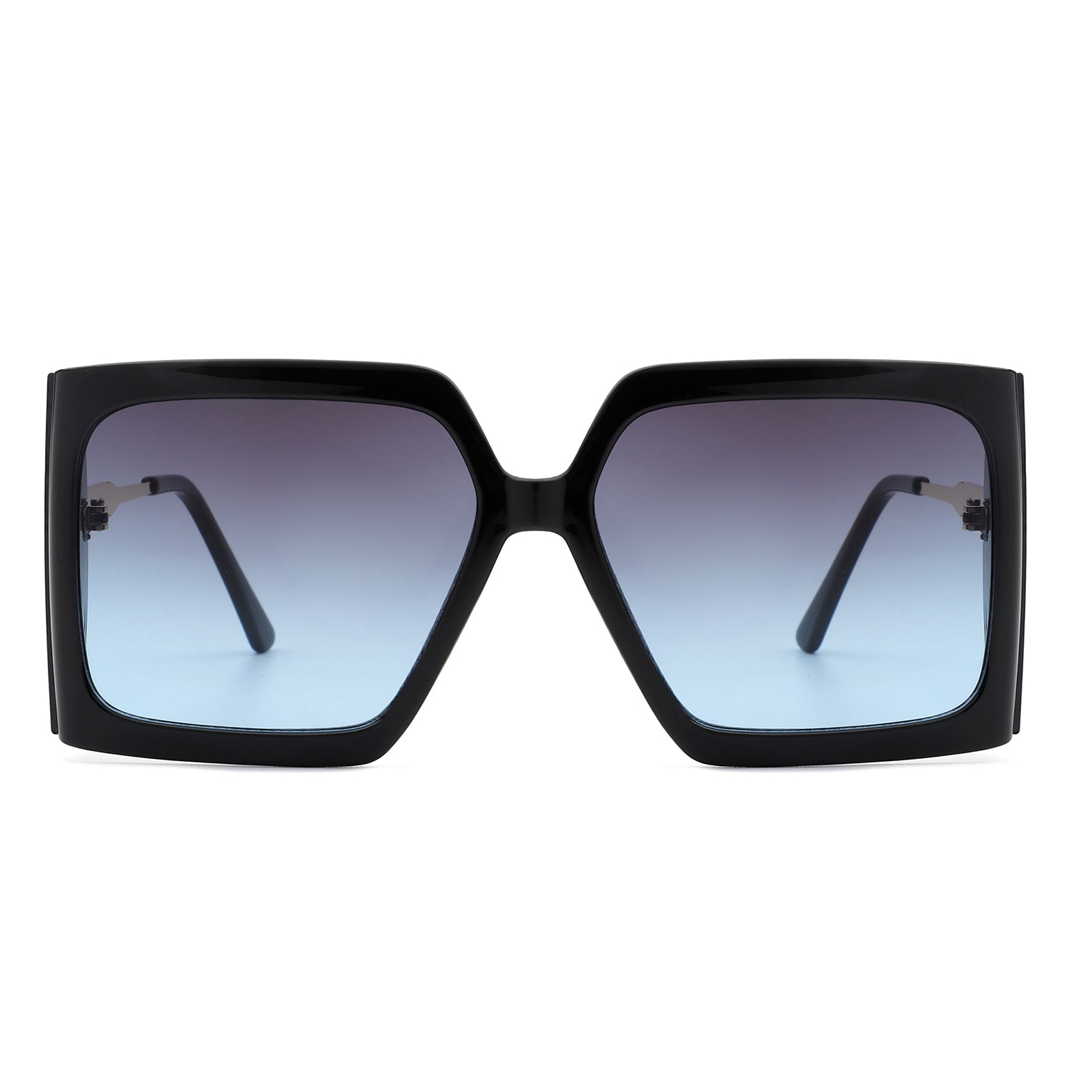 Yellowra - Women Oversize Retro Square Large Fashion Sunglasses Gray Baobab