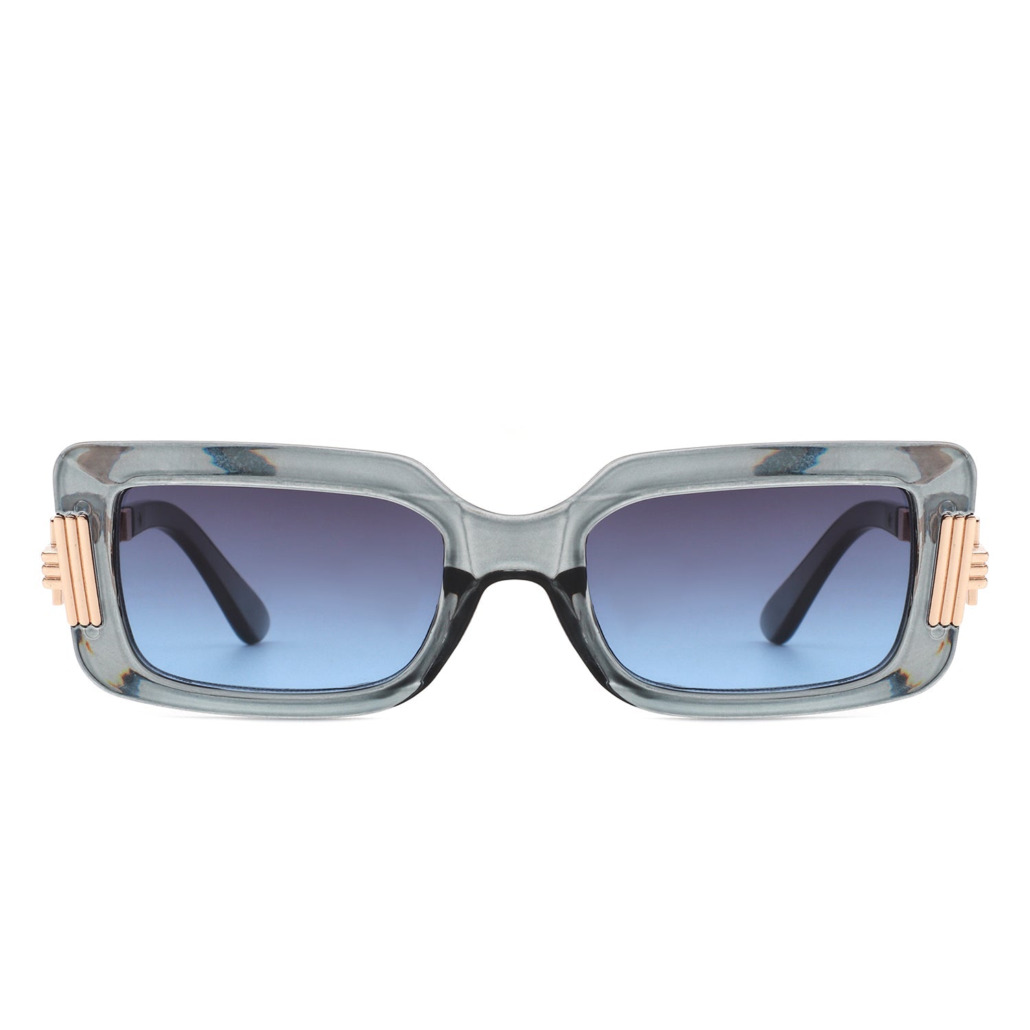 Sylphine - Oversize Sporty Square Chunky Shield Sunglasses Gray Baobab