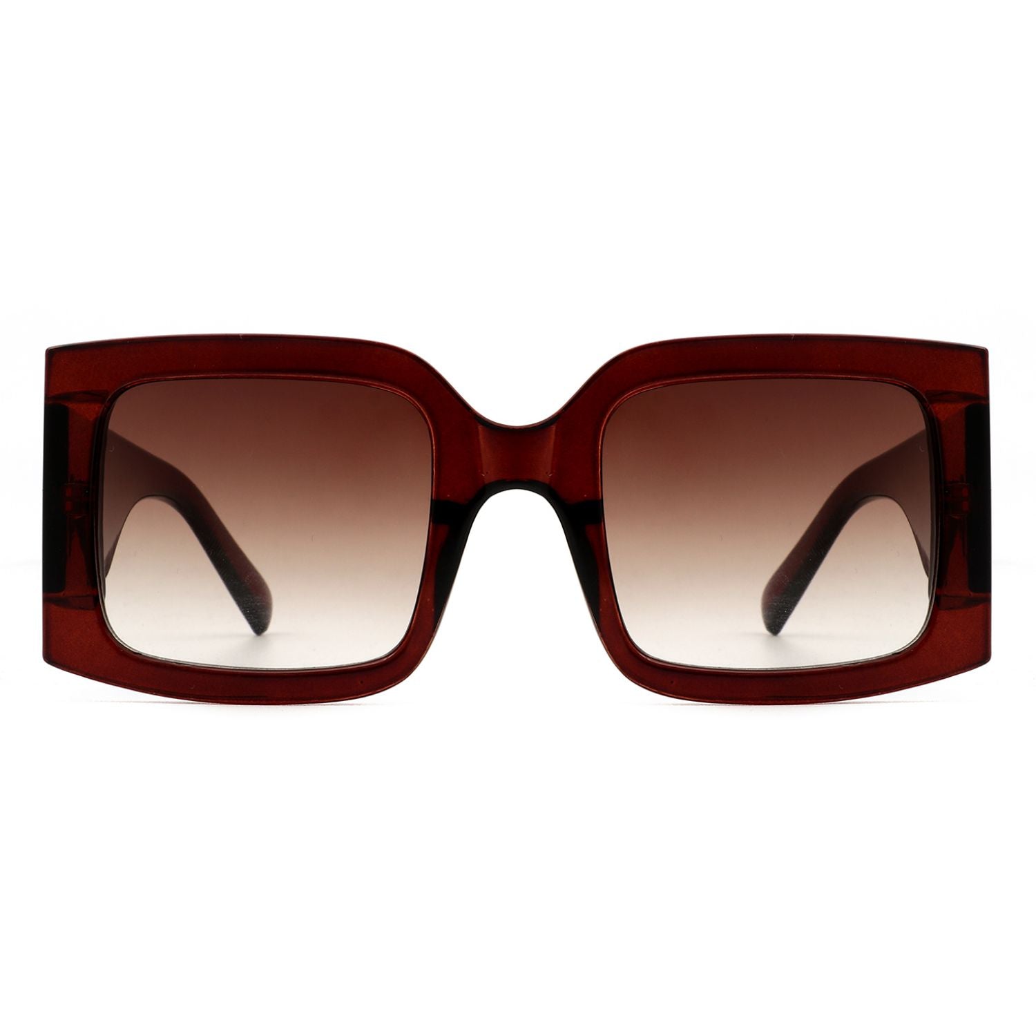 Vesela - Retro Square Oversize Fashion Sunglasses Gray Baobab