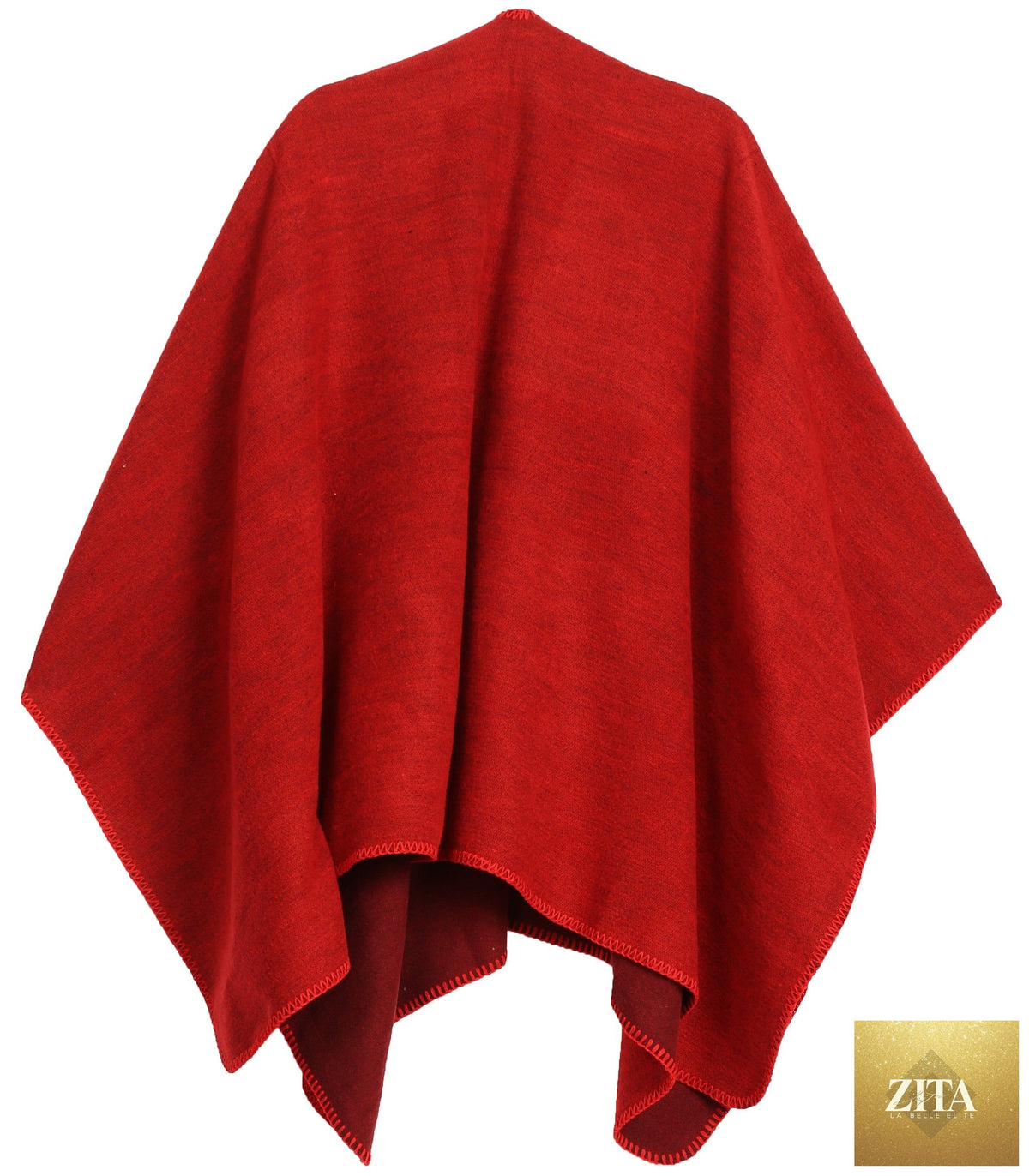 Sakkas Mari Women's Reversible Large Poncho Shawl Wrap Scarf Cape Ruana Blanket