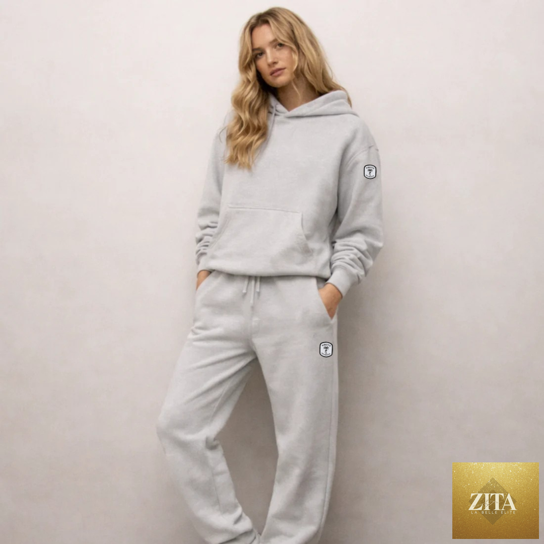 Kinetix Casual Luxury women's sweatsuit set with a matching sweatshirt and joggers, in a comfortable, relaxed fit.