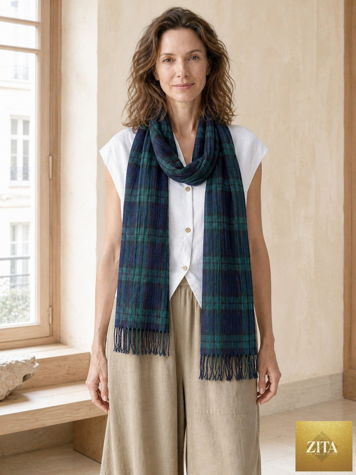 Cotton Linen Lightweight Soft Scarf