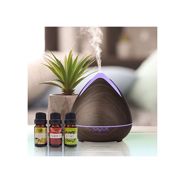 Essential Oils Ultrasonic Aromatherapy Air Humidifier 400Ml Dark Wood Amethyst Hera