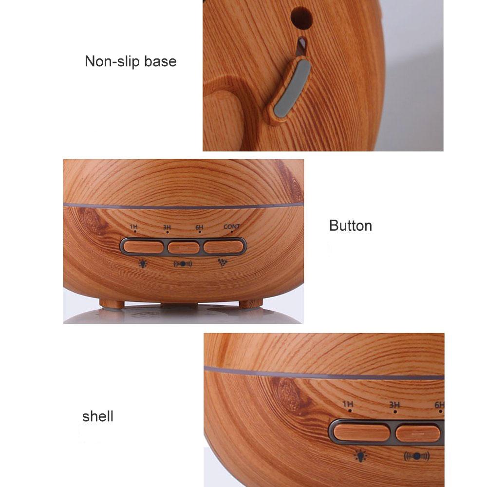 Essential Oil Aroma Diffuser Tulip Light Wood  -Ultrasonic Mist Ozdingo