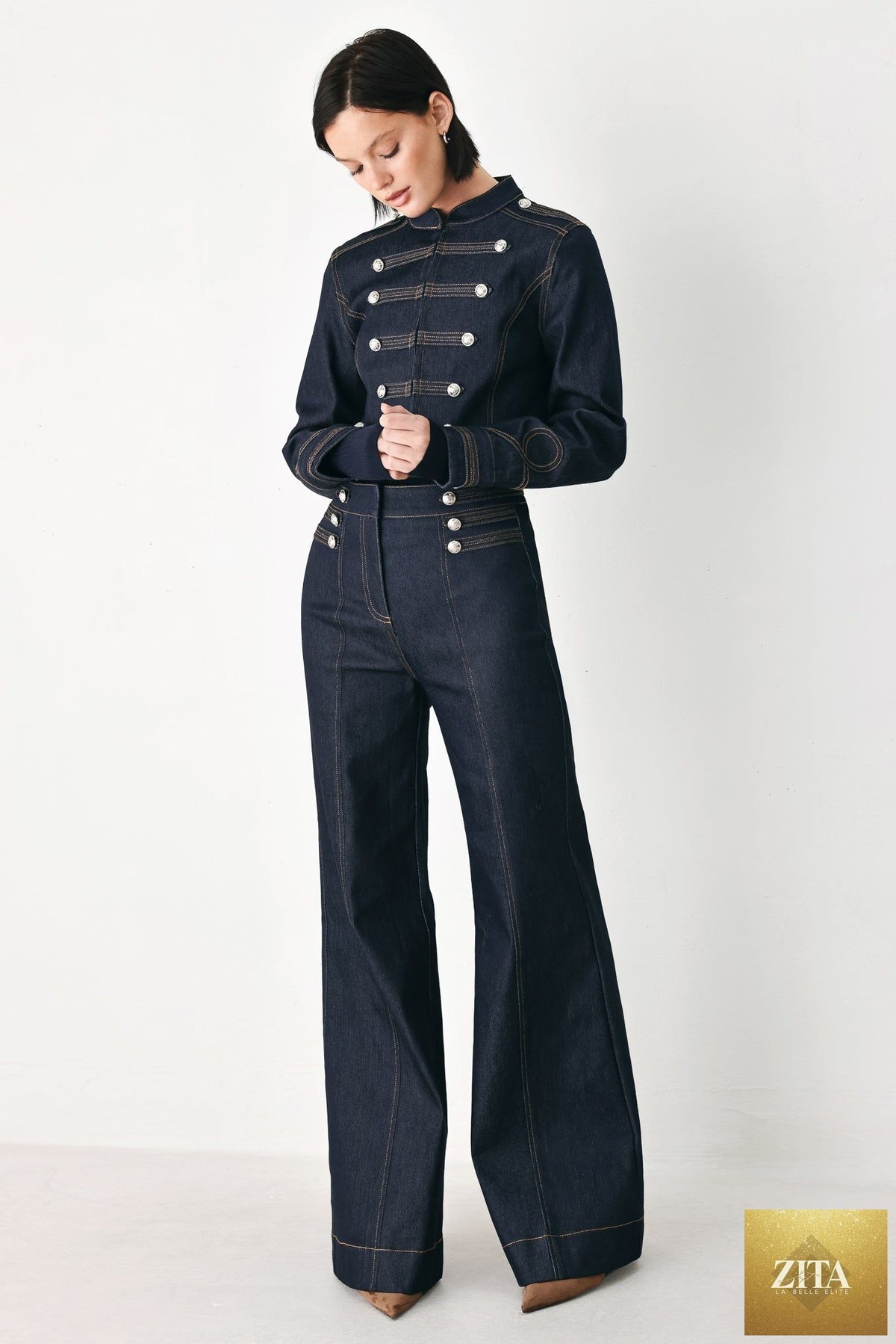 MIDNIGHT COMMANDER DENIM MILITARY JACKET