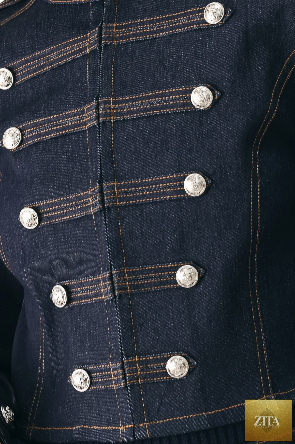 MIDNIGHT COMMANDER DENIM MILITARY JACKET