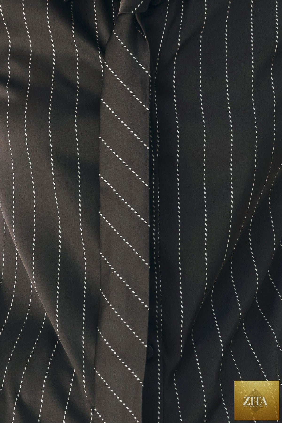 CITY AFTER DARK TIE FRONT STRIPED TOP