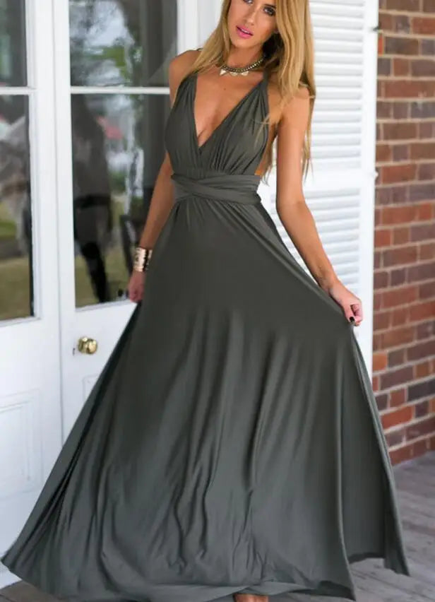 Boutique Backless Sexy Sleeveless Temperament Women's Dress