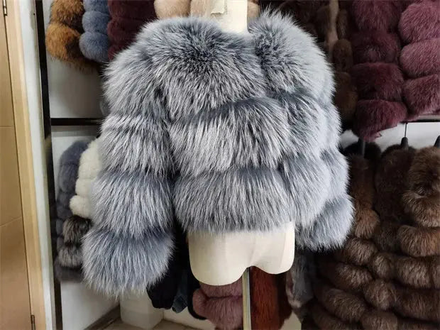 MAOMAOKONG Super Hot Winter Women Luxury Thick Real Raccoon Fur Coat Natural Fox Fur Jacket Plus Size Furry Jackets Female Vest ZITA LA BELLE ÉLITE