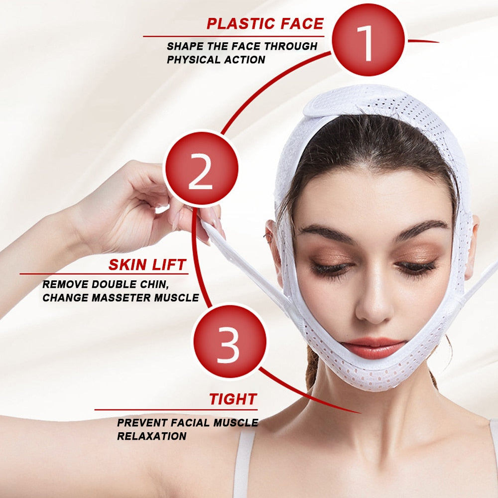 V Face Shaper Facial Slimming Bandage Relaxation Lift Up Belt Shape