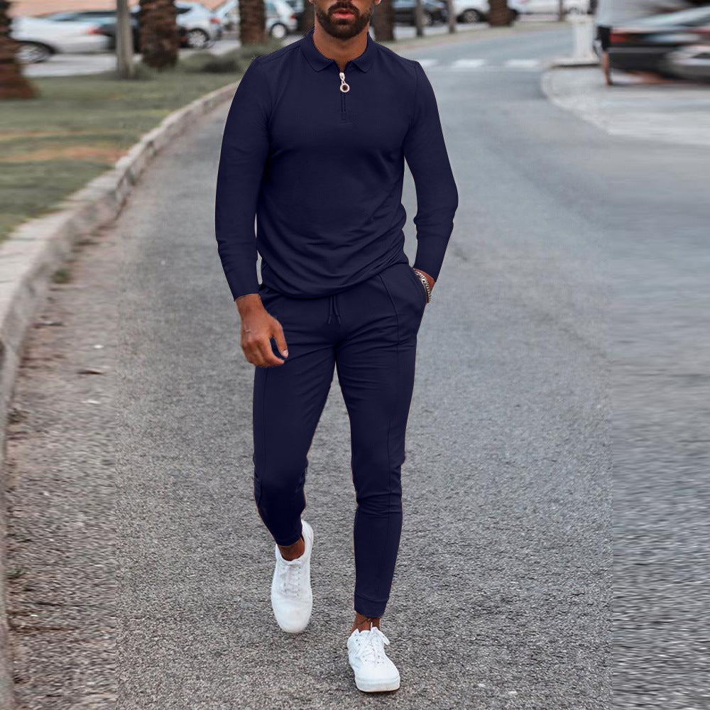 Don John men's jogger sweat suit with long sleeve top, comfortable tracksuit in soft fabric, shown in a casual, relaxed fit.