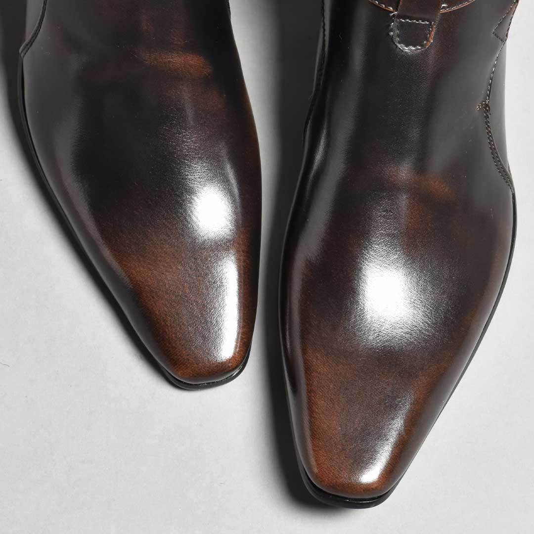 Don John men's leather business casual boots, stylish and polished shoes for men by donjohnbyvictoriacharles