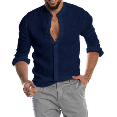 Short-sleeve cotton linen shirt for men by donjohnbyvictoriacharles, casual and lightweight with a relaxed fit.
