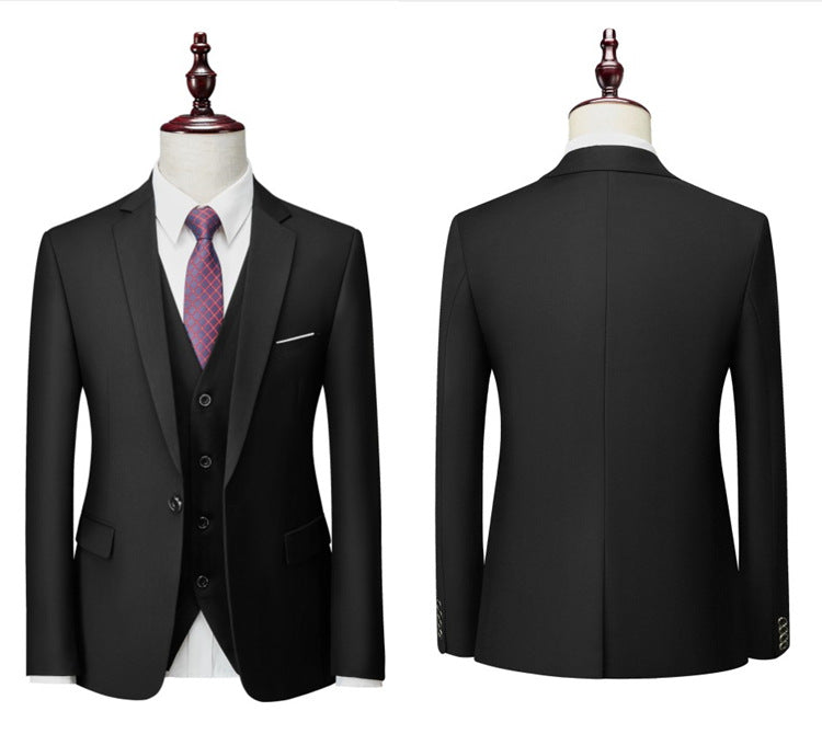 Donjohnbyvictoriacharles 3-piece men's suit with jacket, pants, and vest, ideal for business formal occasions.