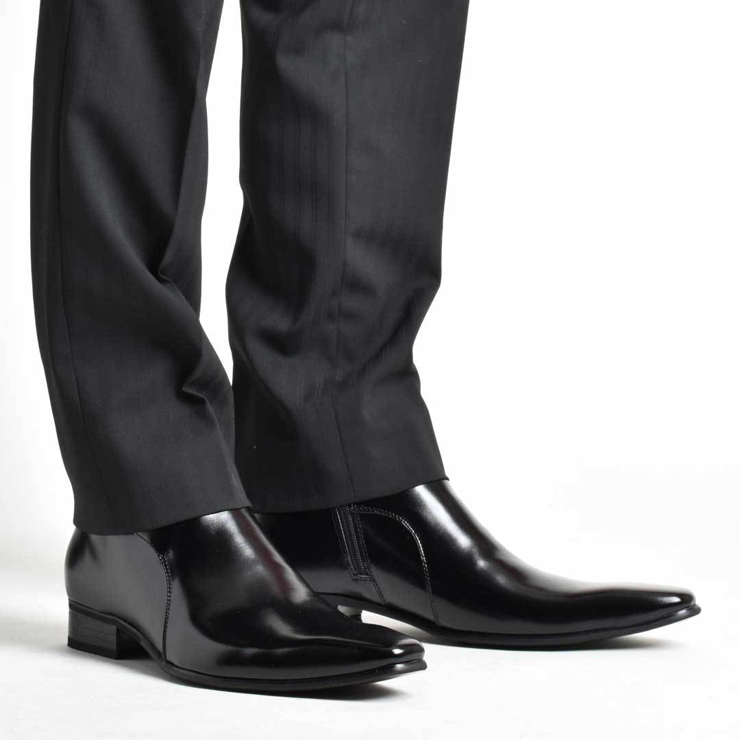 Don John men's leather business casual boots, stylish and polished footwear for professional attire.