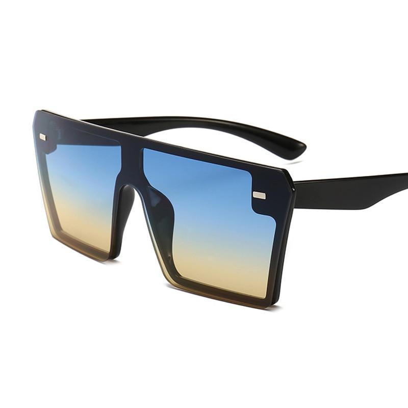 Stevvex oversized square sunglasses for women with mirror lenses and UV400 protection, stylish fashion eyewear for ladies.