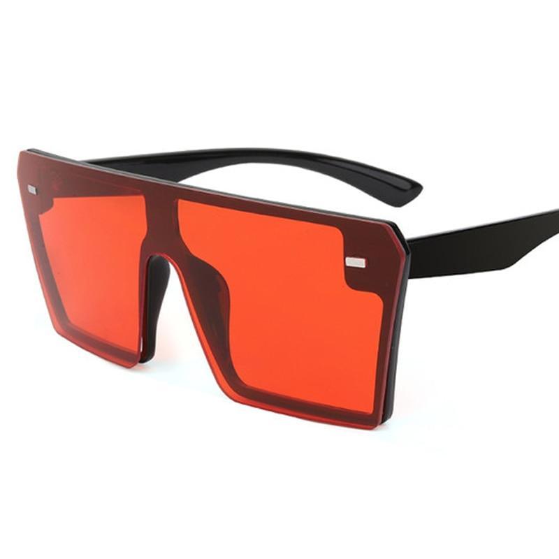 Stevvex oversized square sunglasses for women with mirror lenses and UV400 protection, luxury fashion eyewear.
