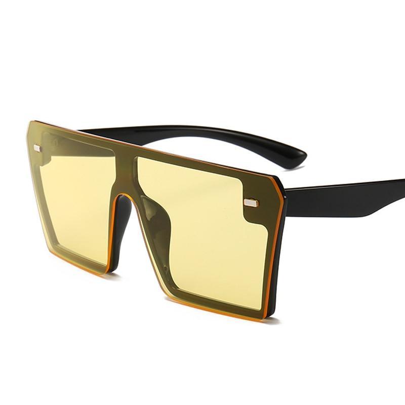Stevvex oversized square sunglasses for women with mirror lenses and UV400 protection, stylish fashion eyewear for ladies.