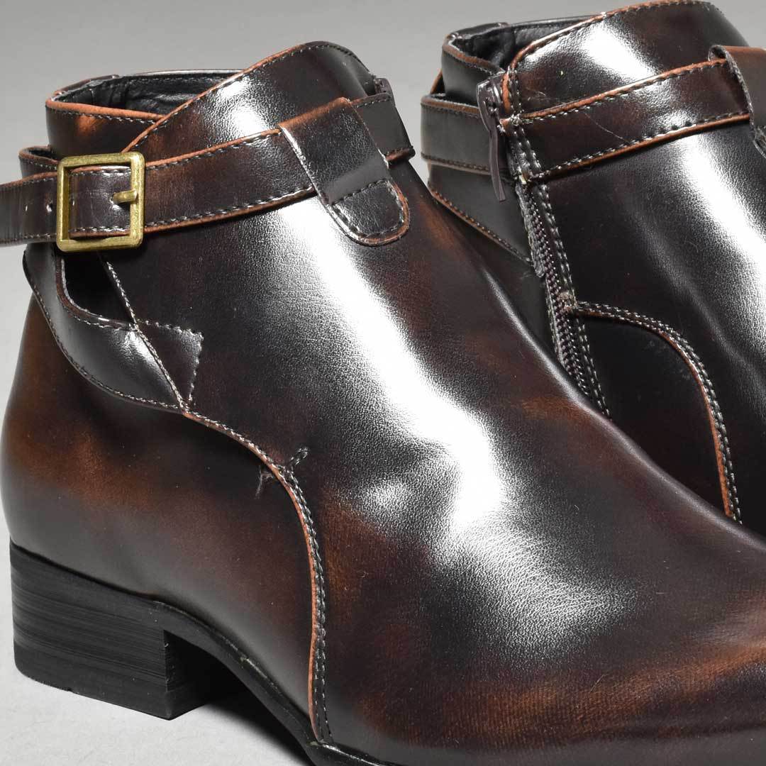 Don John men's leather business casual boots, stylish black shoes for men, made by donjohnbyvictoriacharles.
