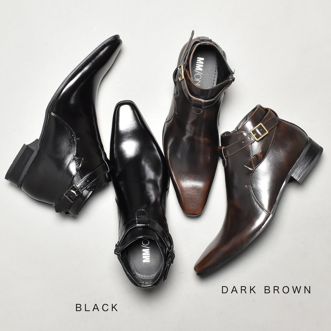 Don John men's leather business casual boots, stylish men's shoes with polished finish and classic design.