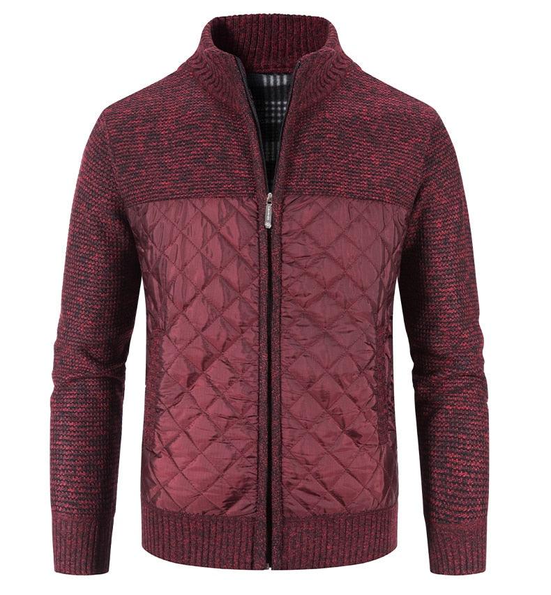 Stevvex men's warm winter fleece jacket, casual slim fit with hood, soft solid sweater-style jacket for autumn and winter wear