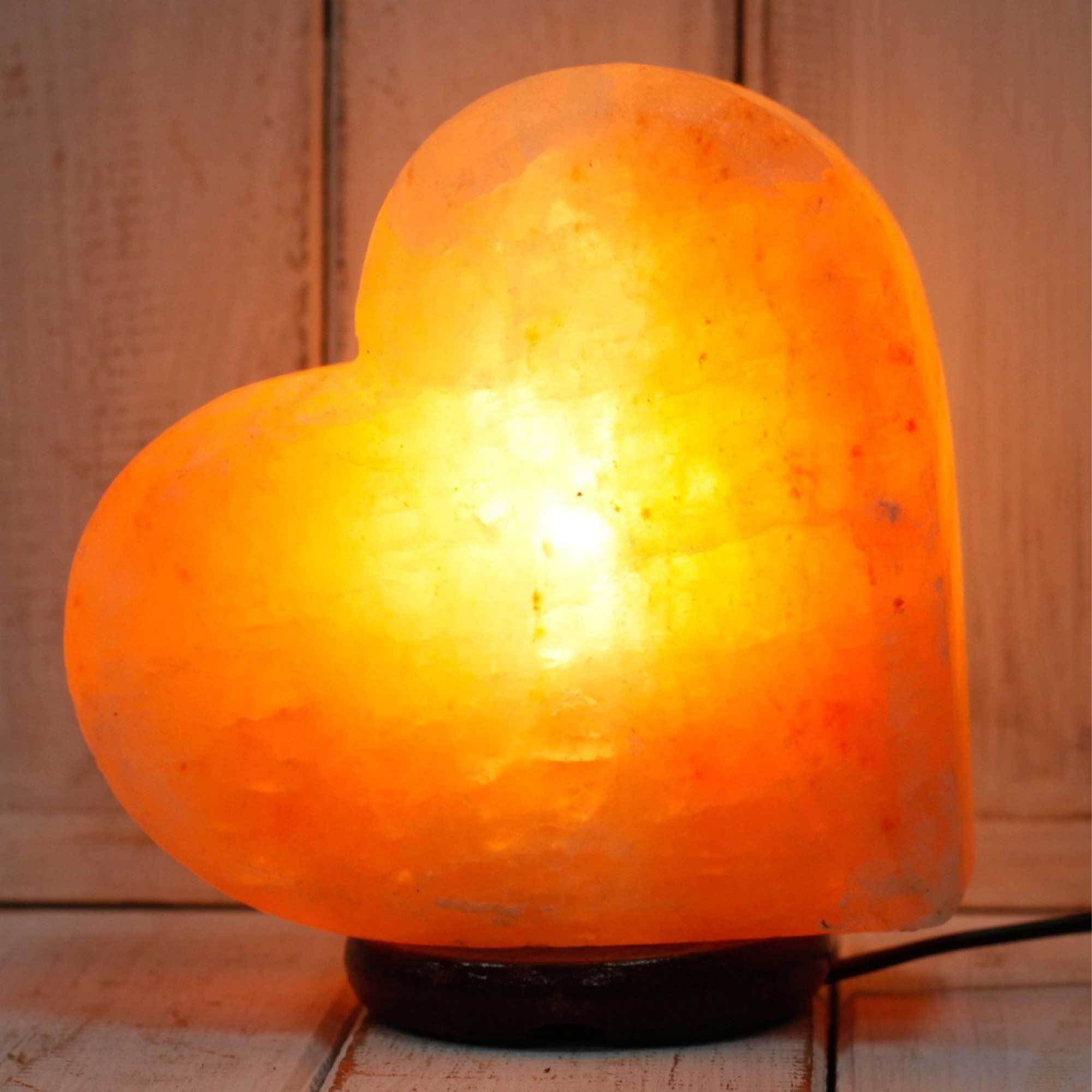 12V 12W Heart Himalayan Pink Salt Lamp Carved Rock Crystal Light Bulb Ozdingo