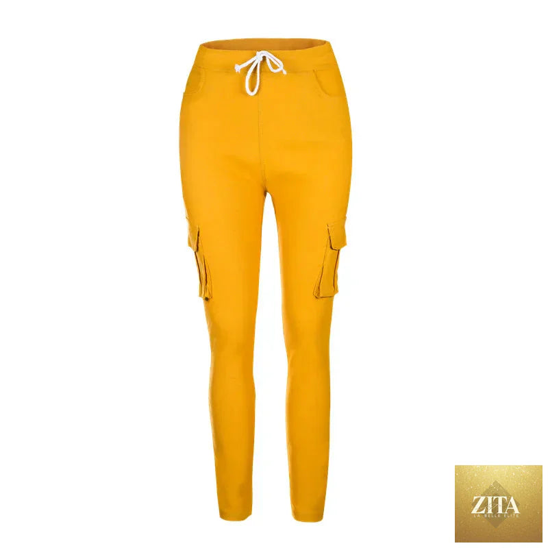 Elegant elastic women’s oversize drawstring long pencil pants by nowadaysfashion, featuring a sleek, tailored fit with a comfortable waistband.