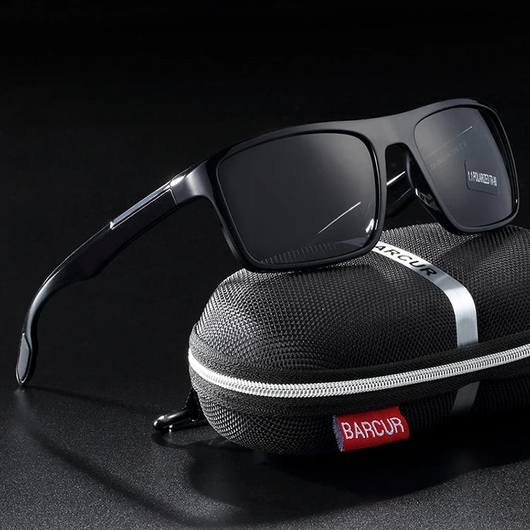Stevvex BARCURTR90 ultralight polarized sunglasses for men, vintage square style with UV400 protection, summer eyewear