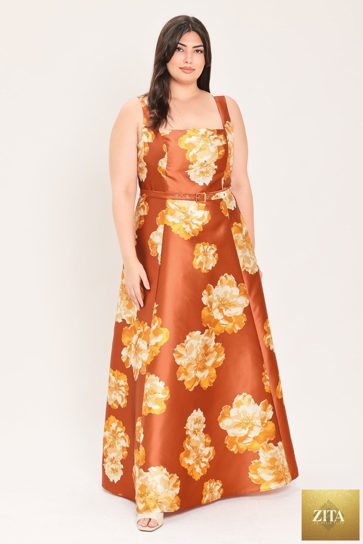 FIRESIDE FLORAL REVERIE WOVEN MAXI DRESS