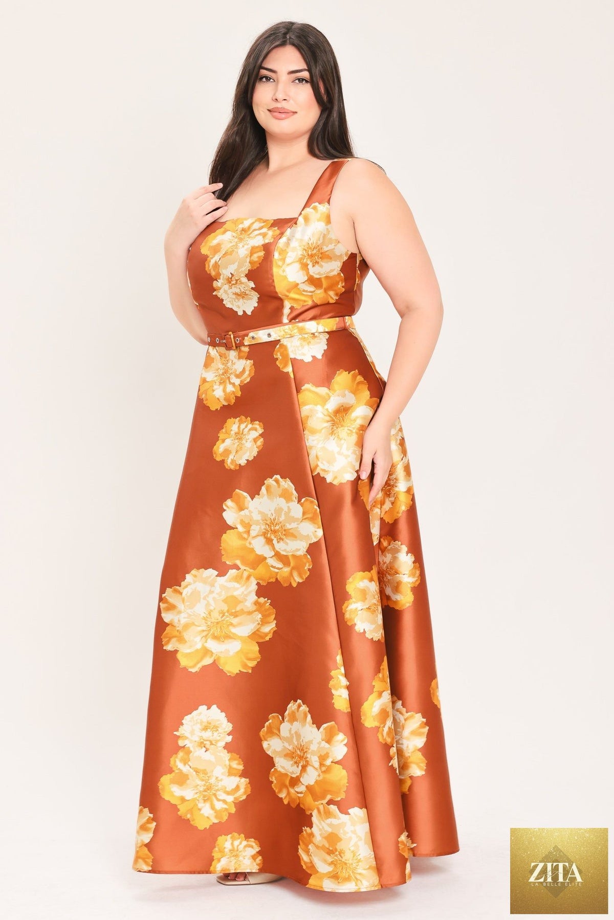 FIRESIDE FLORAL REVERIE WOVEN MAXI DRESS