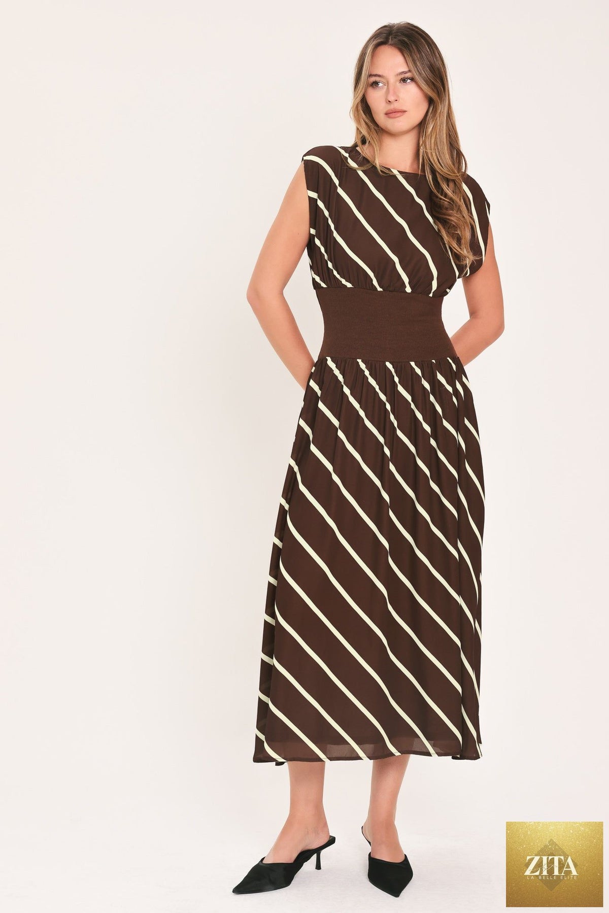 AUTUMN IN PARIS PRINTED MIDI DRESS