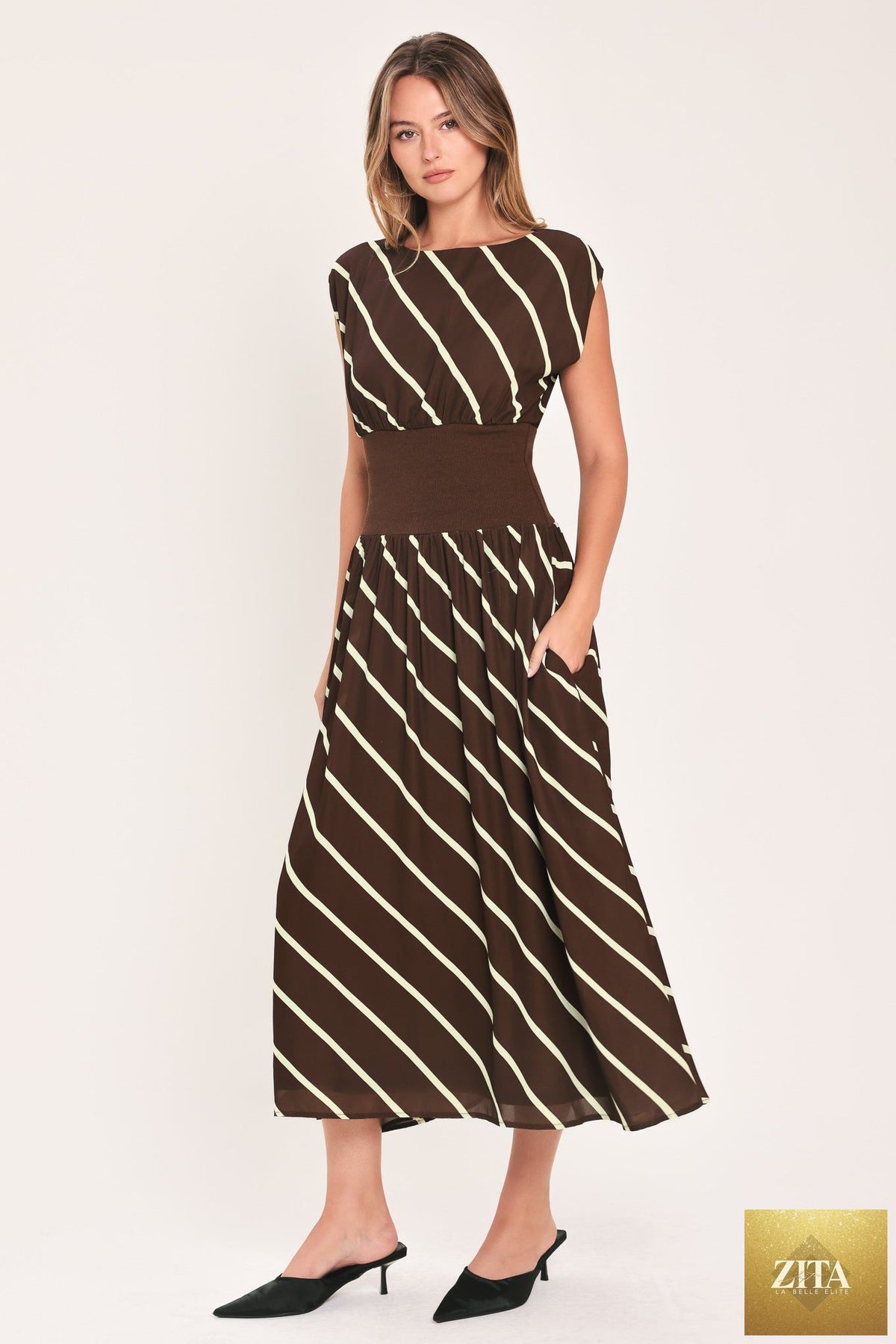 AUTUMN IN PARIS PRINTED MIDI DRESS